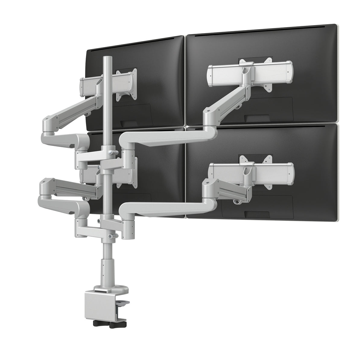 Evolve Multi-Monitor Arms — Evolve4-FMS - Silver