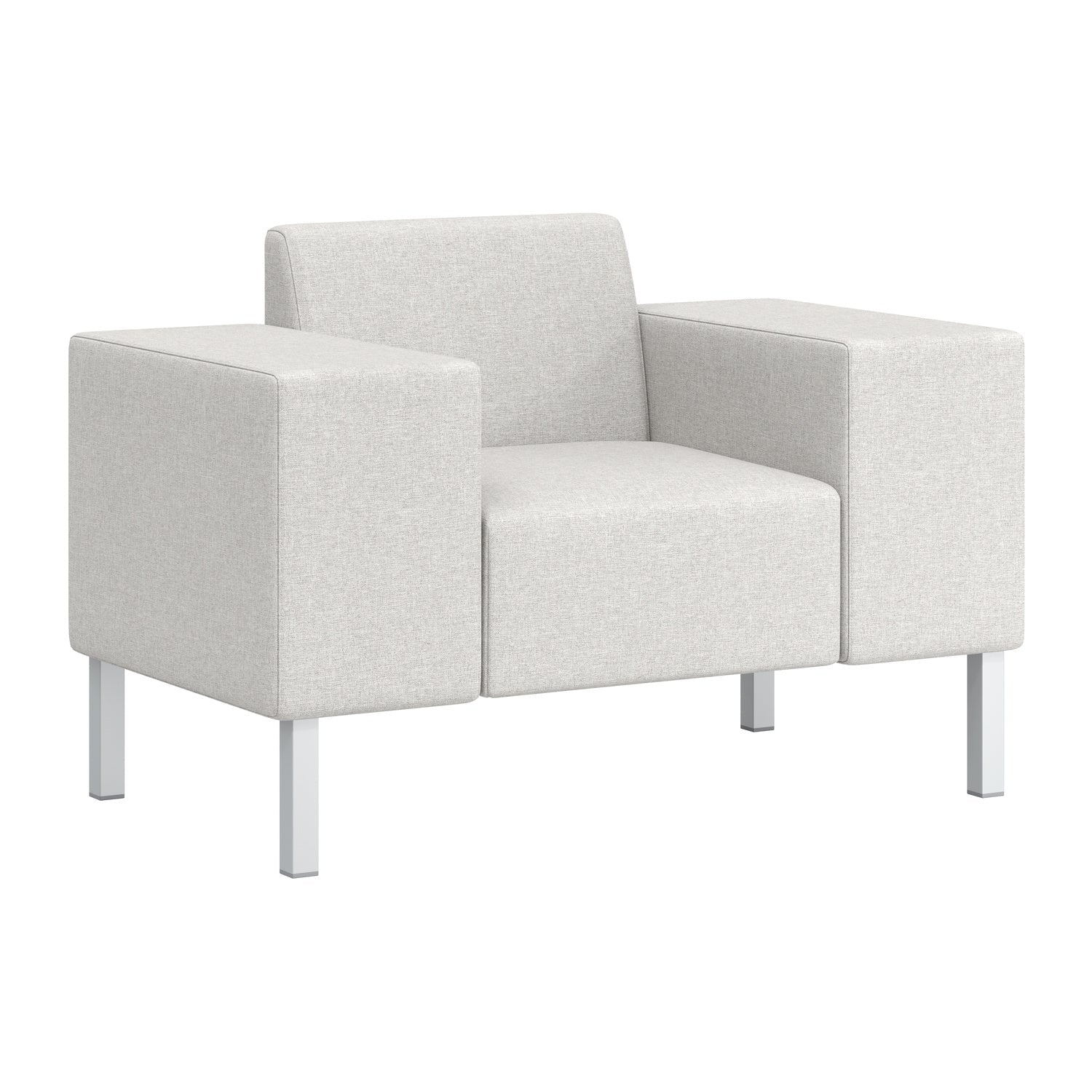 Flexxform Thk + Thn Square — One Seat with Thick Arms — 46" × 26" × 31" — TTS1-TT