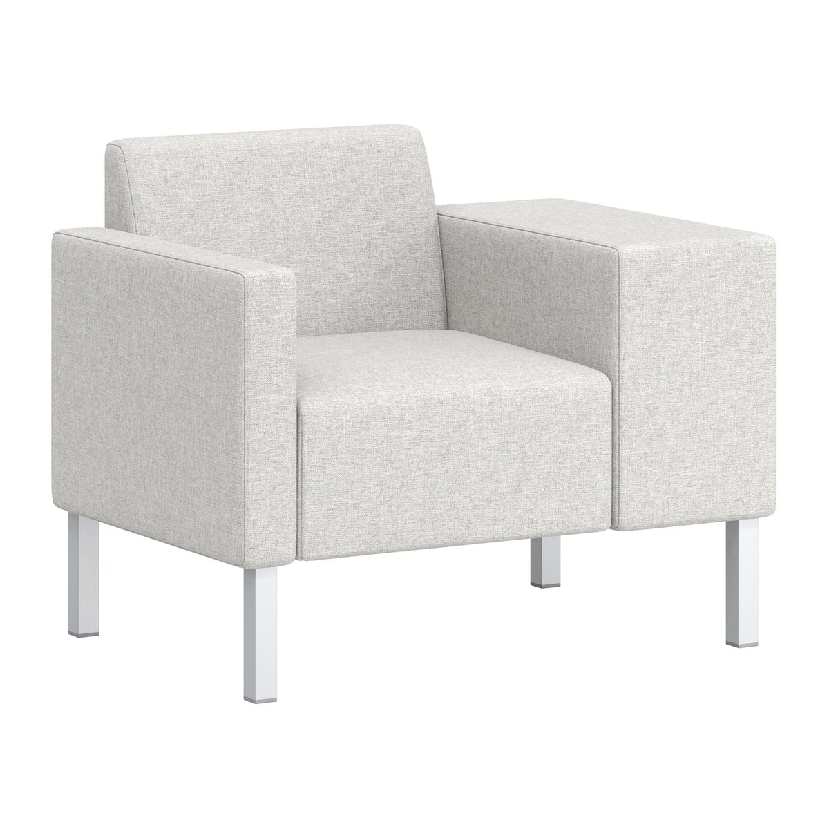Flexxform Thk + Thn Square Junior — Junior One Seat with Thick Left Arm — 29.75