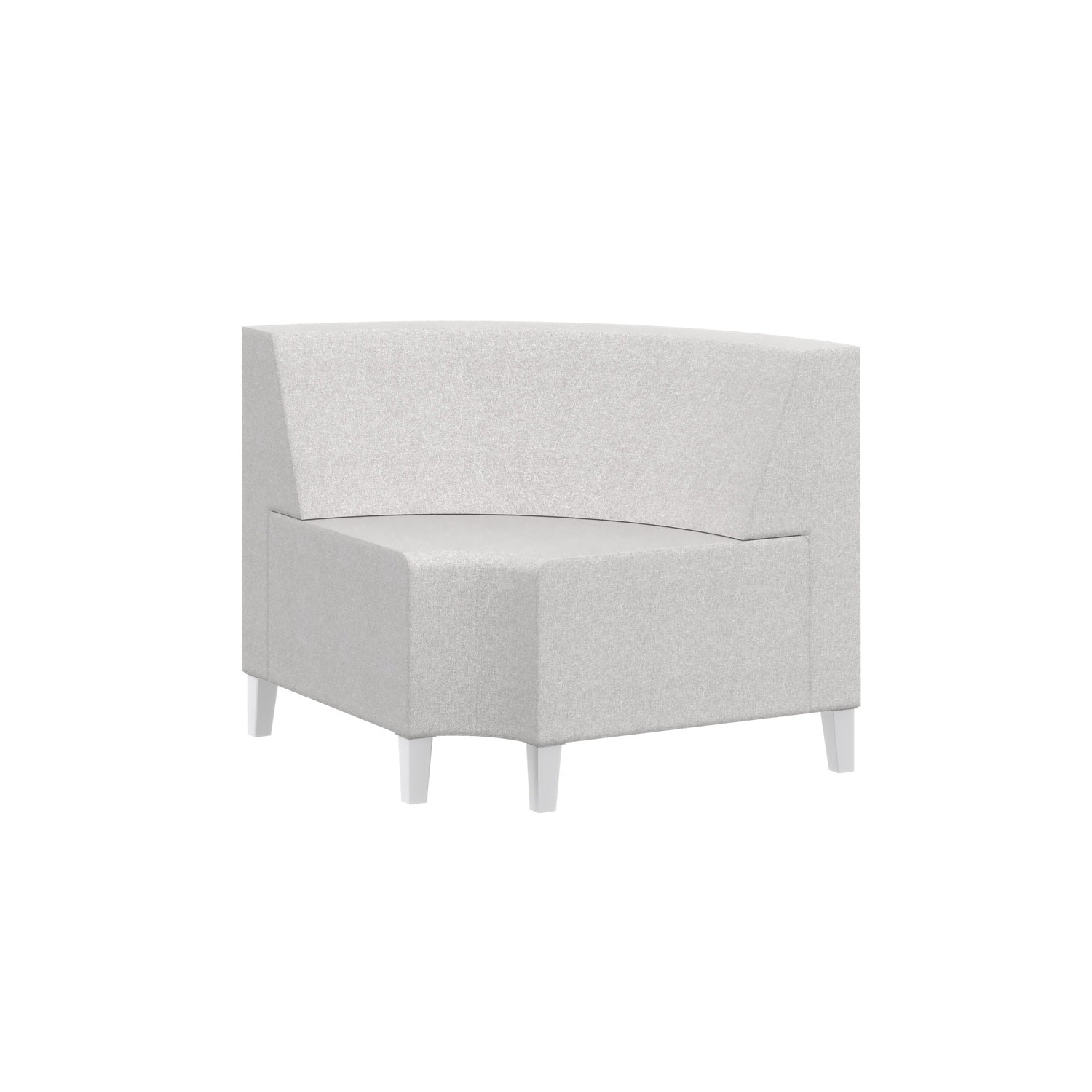 Ace 90° Corner Modular Seat with Back – standard size. Upholstery shown is illustrative; choose fabric and colour separately.