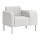 Flexxform Thk + Thn Waterfall — One Seat with Thick Left Arm — 38" × 26" × 31" — TTW1-TL