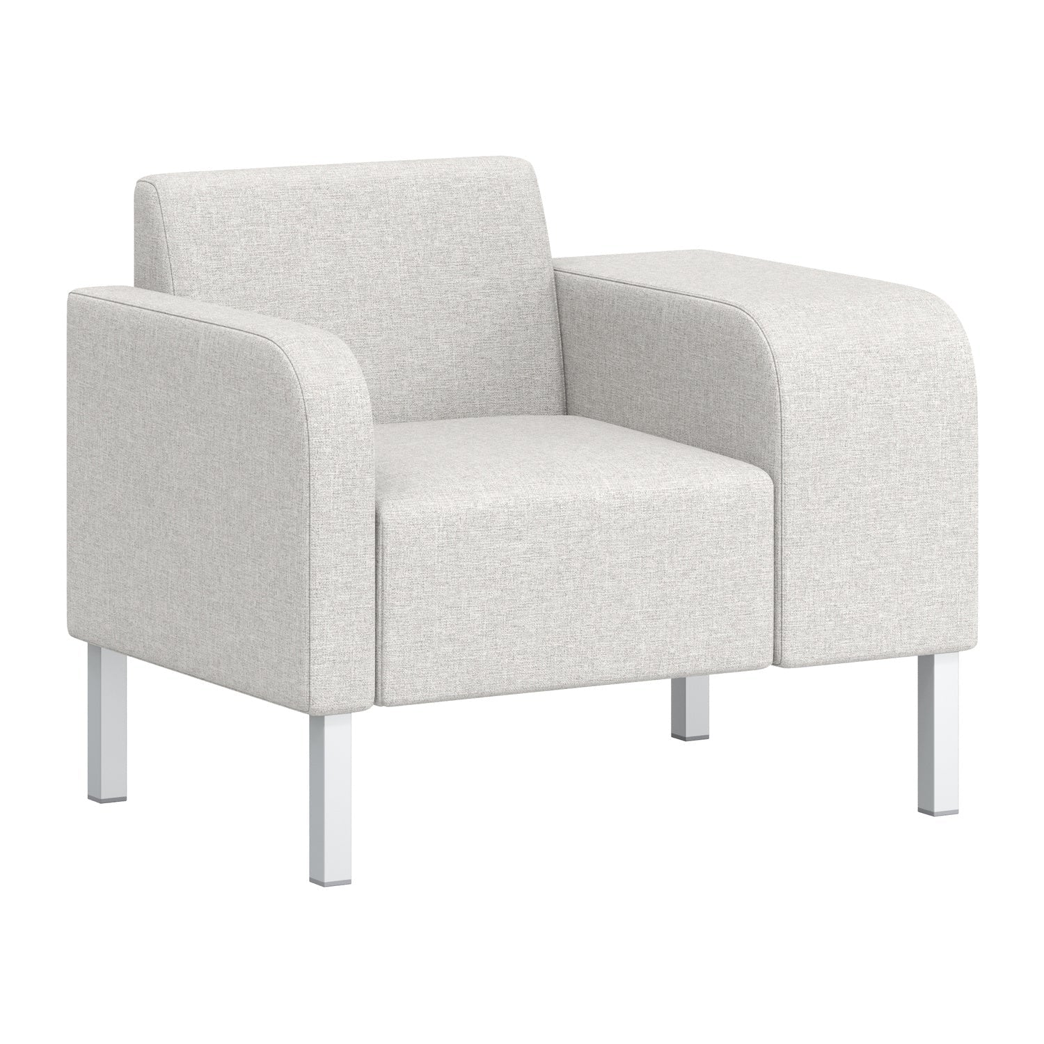 Flexxform Thk + Thn Waterfall Junior — Junior One Seat with Thick Left Arm — 29.75" × 20.25" × 24.25" — TTWJ1-TL