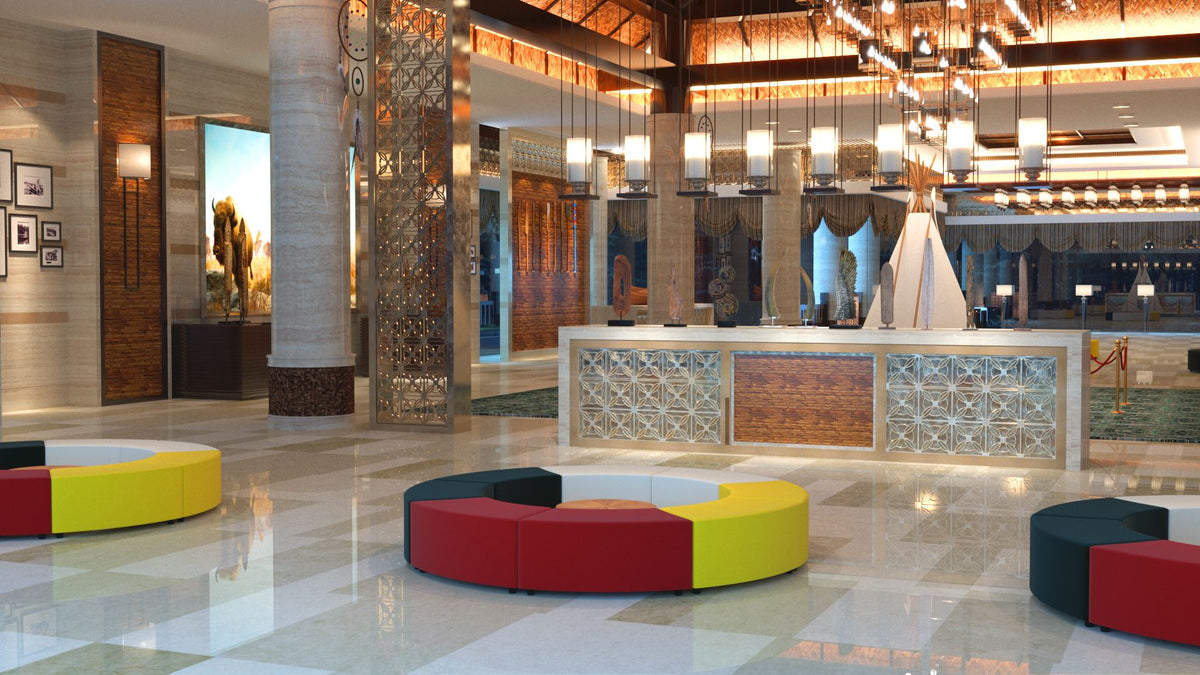 FlexxForm | Mya Wĕl Ottoman | Medicine Wheel Seating Group - 96