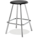 Black Honor Roll hard plastic stool with chrome legs