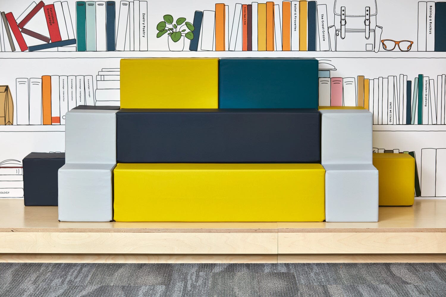 Imaginasium | Blocks & Blips Modular Lounge Seating, Student Modular Seating KI 