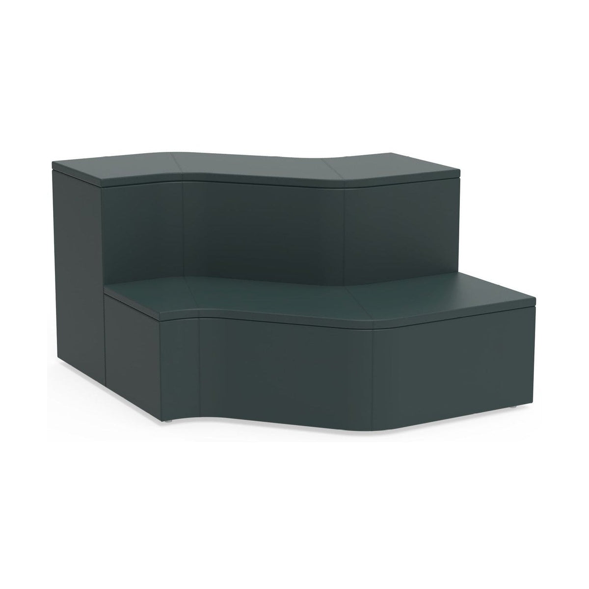 KI Clamber Tiered Seating: Two-tier S-curve