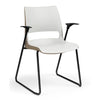 KI Doni Sled Base Chair | Arms or Armless | 2 Tone Shell Color Guest Chair, Cafe Chair, Stack Chair KI 