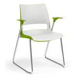 KI Doni Sled Base Chair | Arms or Armless | 2 Tone Shell Color Guest Chair, Cafe Chair, Stack Chair KI 