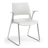 KI Doni Sled Base Chair | Arms or Armless | 2 Tone Shell Color Guest Chair, Cafe Chair, Stack Chair KI 