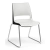 KI Doni Sled Base Chair | Arms or Armless | 2 Tone Shell Color Guest Chair, Cafe Chair, Stack Chair KI 