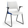 KI Doni Sled Base Chair | Arms or Armless | 2 Tone Shell Color Guest Chair, Cafe Chair, Stack Chair KI 