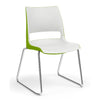 KI Doni Sled Base Chair | Arms or Armless | 2 Tone Shell Color Guest Chair, Cafe Chair, Stack Chair KI 