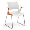 KI Doni Sled Base Chair | Arms or Armless | 2 Tone Shell Color Guest Chair, Cafe Chair, Stack Chair KI 