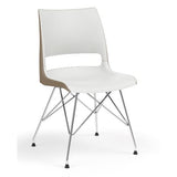 KI Doni Wire Tower Leg Base | 2 Tone Seat Shell | Armless Guest Chair, Cafe Chair, Stack Chair KI 