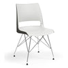 KI Doni Wire Tower Leg Base | 2 Tone Seat Shell | Armless Guest Chair, Cafe Chair, Stack Chair KI 