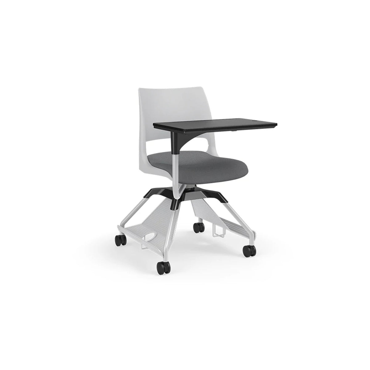 KI Learn2 doni upholstered chair with worksurface