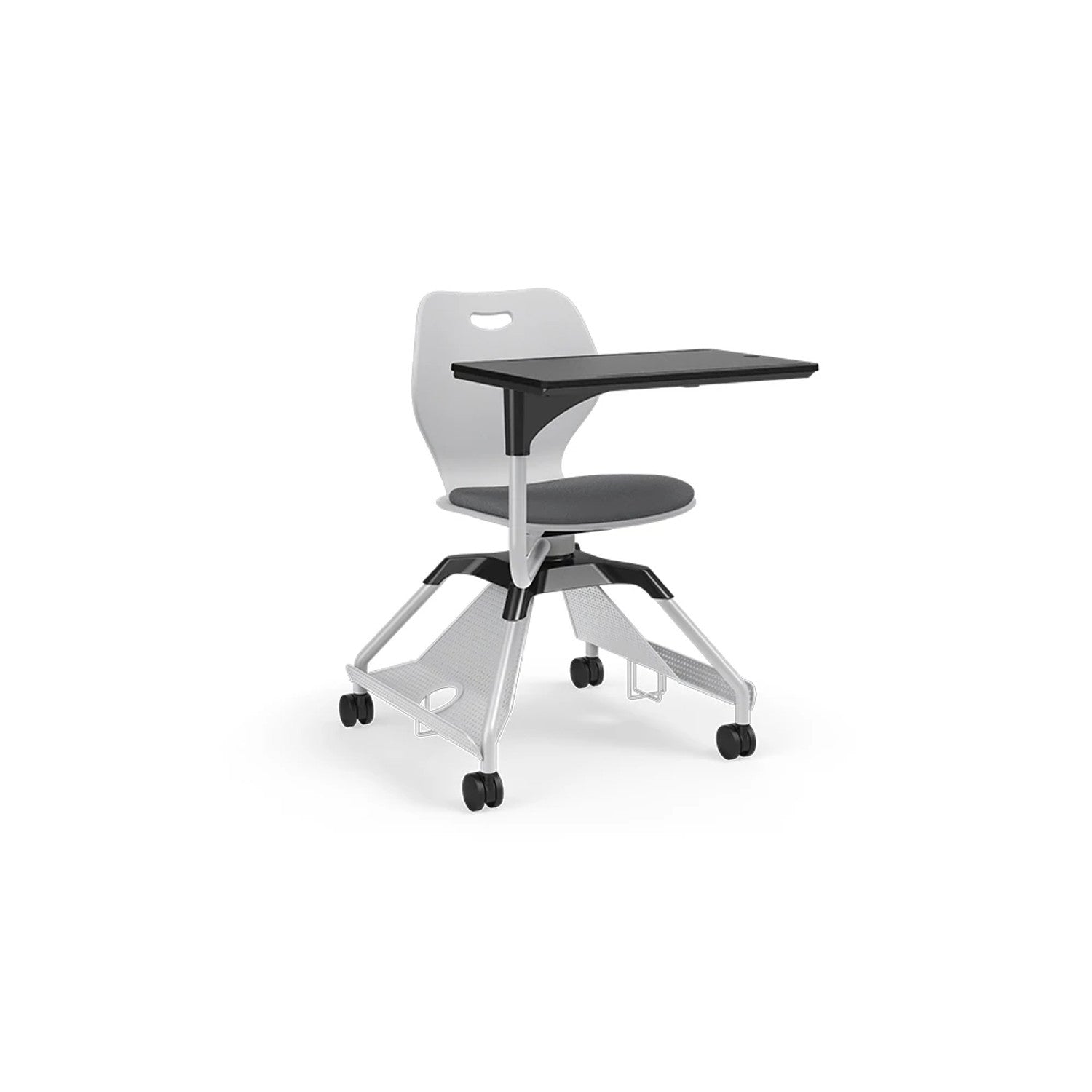 KI Learn2 intellect wave upholstered chair with worksurface