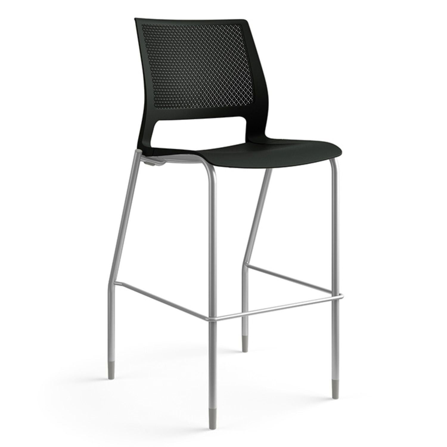 Lumin 4-Leg Stackable Stool | Durable Upholstered & Plastic Options | Arm or Armless Stools SitOnIt 