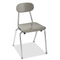 Gray Marquis metal-frame chair with padded seat, sled-base legs