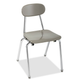 Gray Marquis metal-frame chair with padded seat, sled-base legs