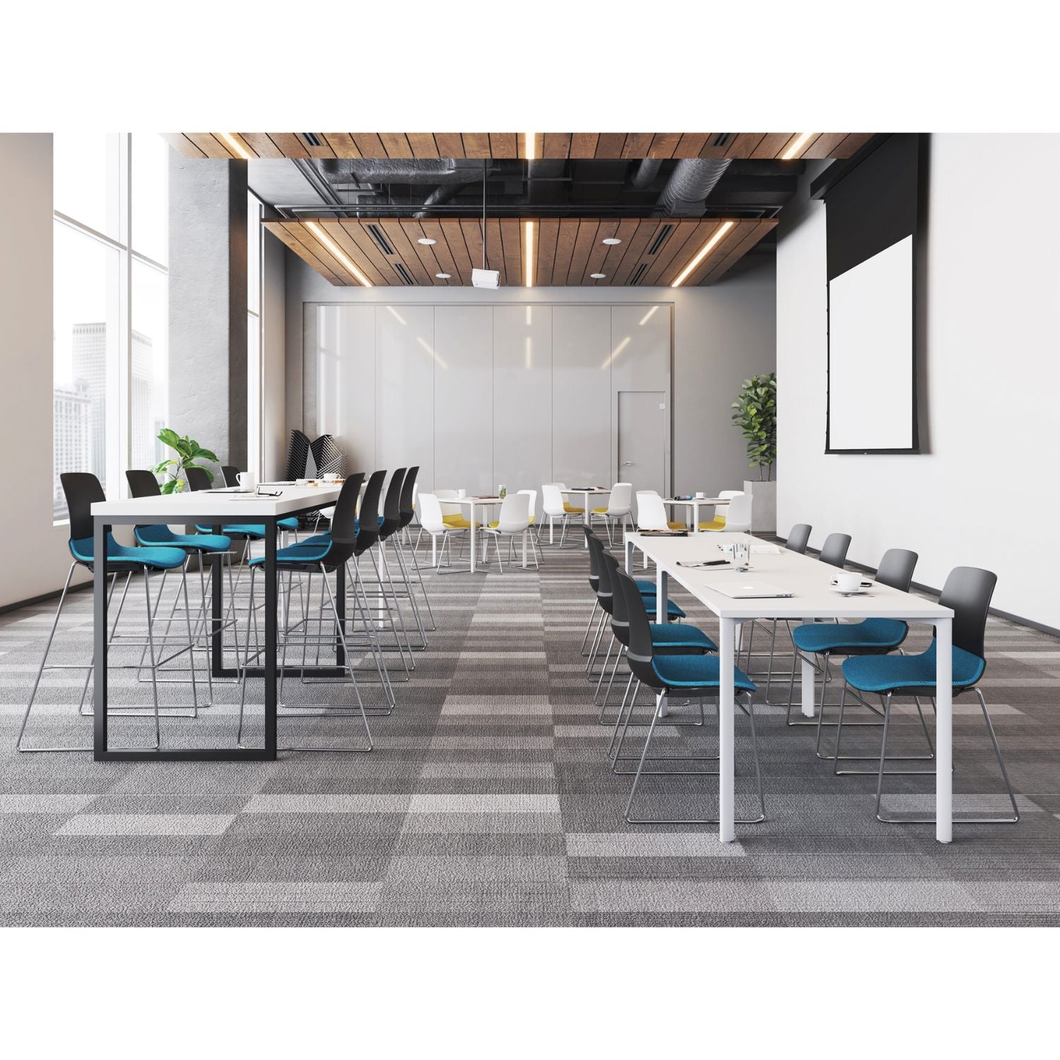 Mika Stackable Wire Rod Chair with Flex Back | Durable Classroom & Library Seating Guest Chair, Cafe Chair, Stack Chair SitOnIt 