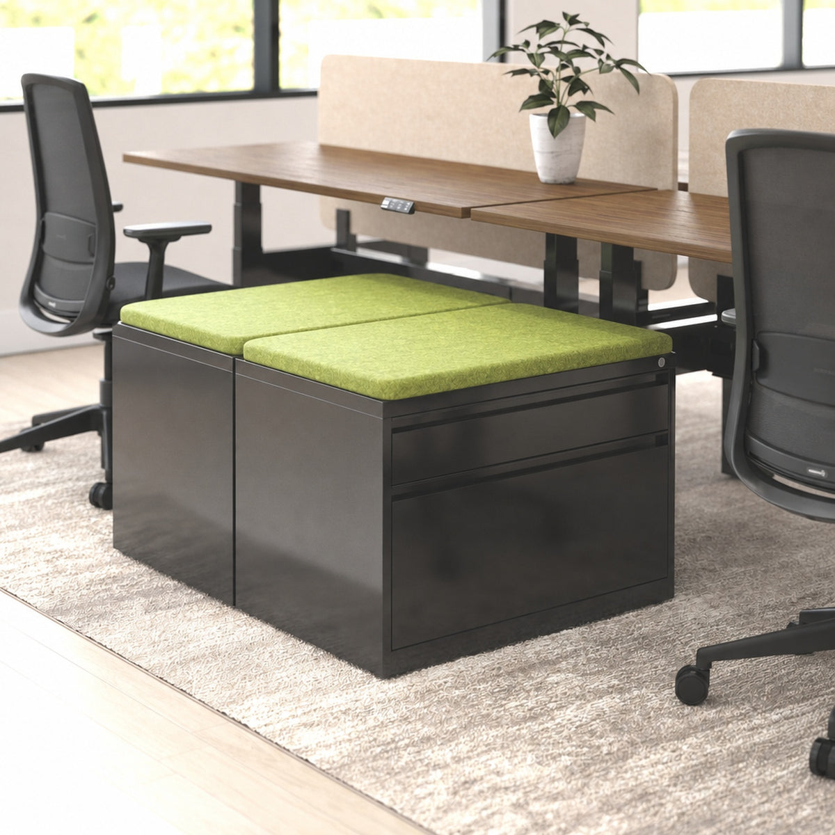 Milo Metal Storage by Workspace48 — manufacturer illustration; optional components may be shown