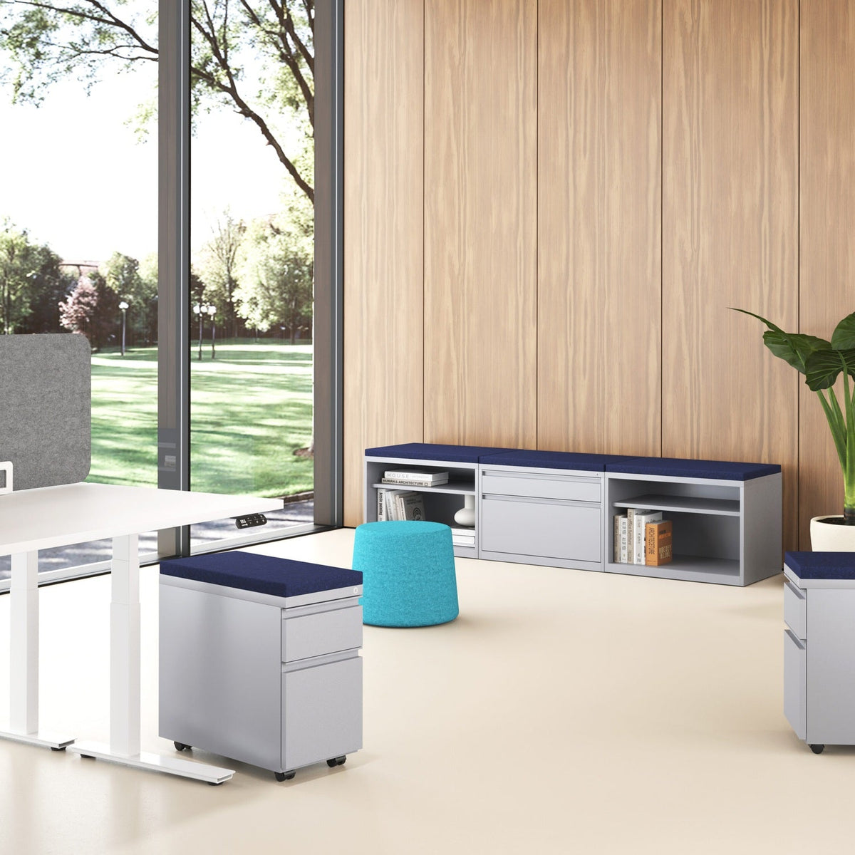 Milo Metal Storage by Workspace48 — manufacturer illustration; optional components may be shown