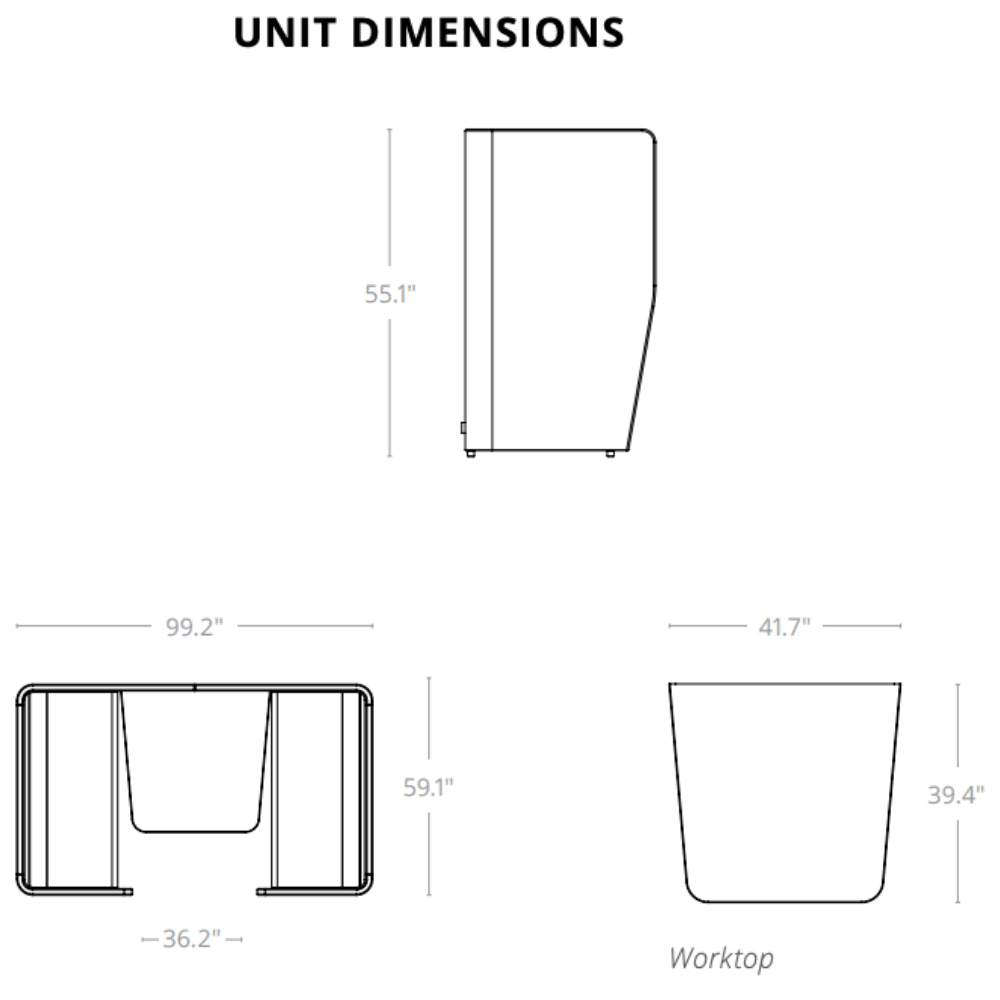 Motion Meeting - a 4-Seater Privacy Booth Lounge Seating, Meeting Table Workspace 48 