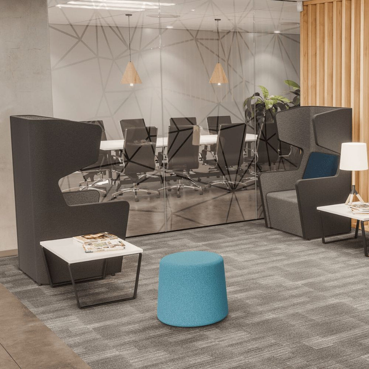 Motion Wing 1 | Lounge Chair With Acoustic Privacy Lounge Seating Workspace 48 