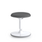 Black Poly Balance stool with round seat and white pedestal base