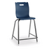 Savvy Cafe 4-Leg Chair with polypropylene molded Deep Navy Blue color seat shell and chrome steel frame for educational and collaborative learning environments