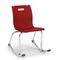 Savvy Rocker Chair with red seat and chrome rocking base