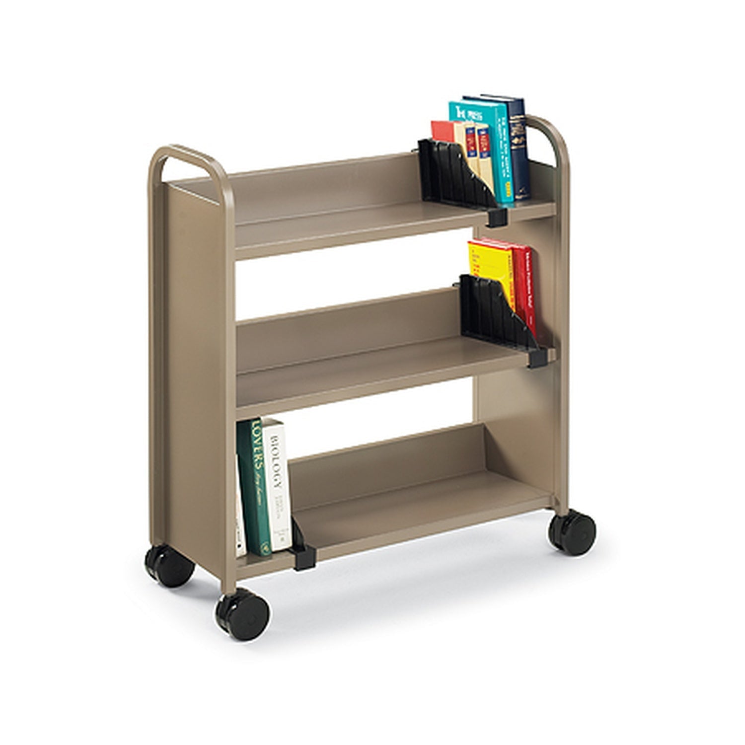 Booktruck, Three Sloping Shelf — manufacturer product image