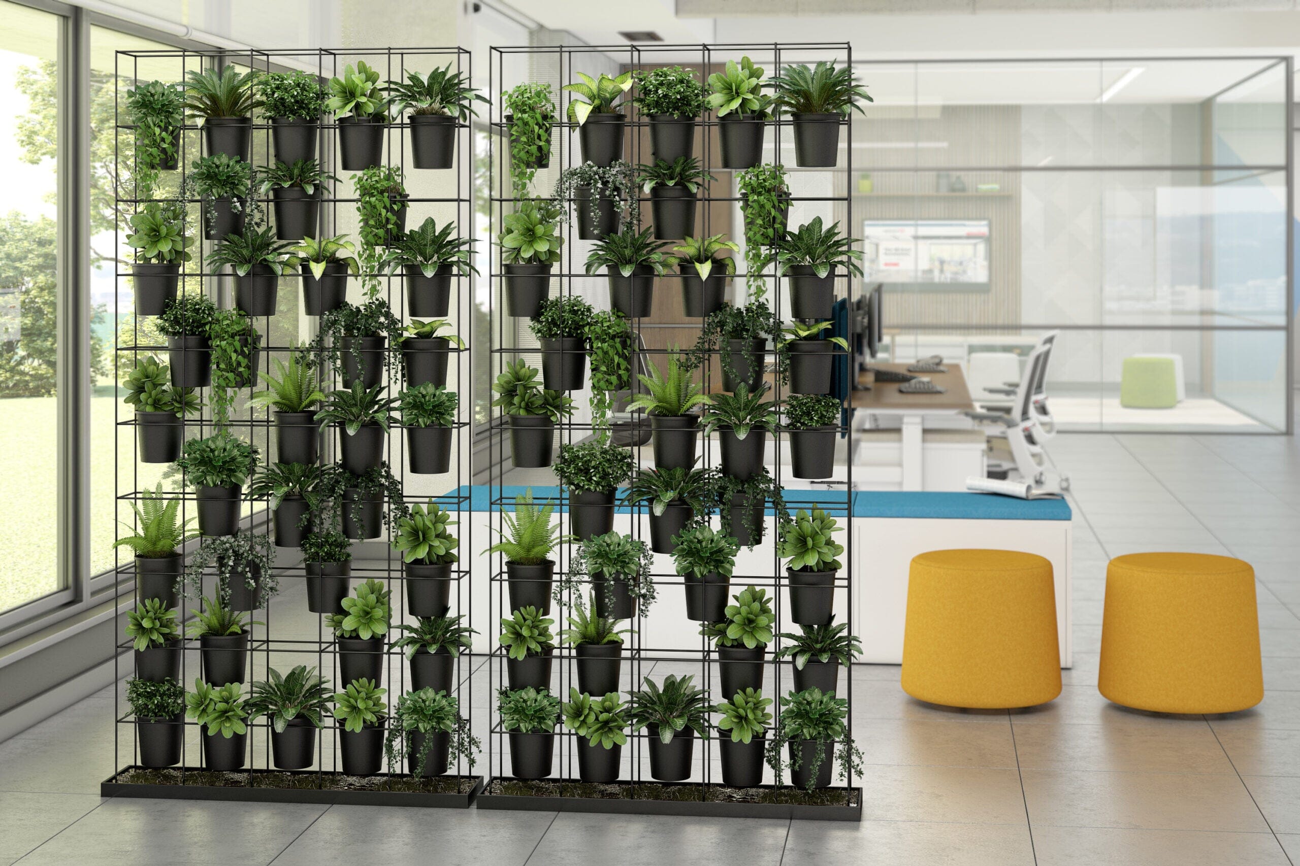 Viro Planter Wall – Transform Workspaces with Living Design Planter Wall, Privacy Screen Workspace 48 