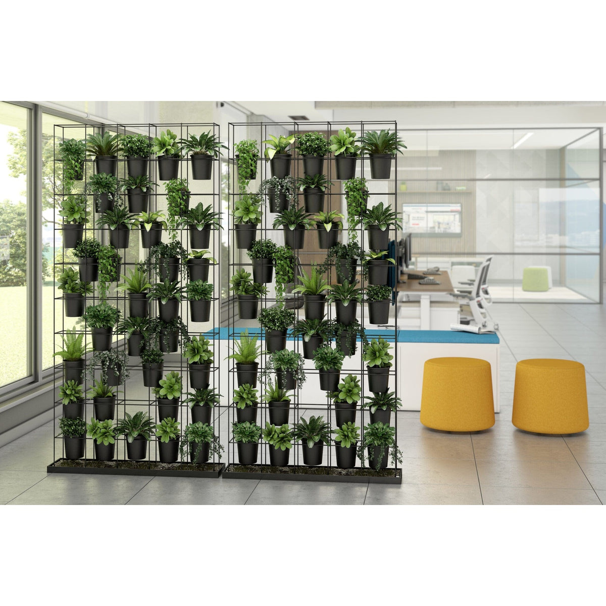 Viro Planter Wall – Transform Workspaces with Living Design Planter Wall, Privacy Screen Workspace 48 