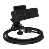 Current Desk Clamp/Under Mount Power Bar Power Solution SitOnIt Black Desk Clamp Mount 