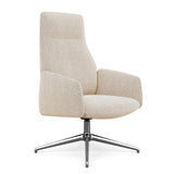 Envoi Highback Lounge Chair Lounge Seating SitOnIt Fabric Color Cornerstone Free Swivel Frame Color Polished Aluminum