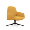 Envoi Midback Lounge Chair Lounge Seating SitOnIt Fabric Color Mustard Free Swivel Frame Color Charcoal