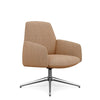 Envoi Midback Lounge Chair Lounge Seating SitOnIt Fabric Color Nutmeg Auto Return Frame Color Polished Aluminum