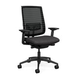 Focus 2.0 Office Chair - Mesh Back Office Chair, Conference Chair, Computer Chair, Teacher Chair, Meeting Chair SitOnIt Fabric Color Ebony Mesh Color Freeway 