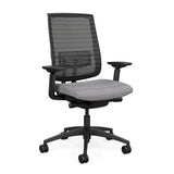 Focus 2.0 Office Chair - Mesh Back Office Chair, Conference Chair, Computer Chair, Teacher Chair, Meeting Chair SitOnIt Fabric Color Smoky Mesh Color Impress 