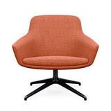 Gobi Midback Lounge Chair Midback Lounge Chair SitOnIt Fabric Color Zest Free Swivel Frame Color Charcoal