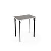 Intellect Wave 4-Leg Desk Laminate Top Classroom Desks, Sit-to-Stand KI Edge Color Frosty White Frame Color Black Laminate Color Sterling Ash