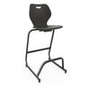 Intellect Wave Cafe Stool 30" | 3 Frame Colors Stools KI Frame Color Black Plastic Color Flannel 