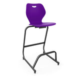 Intellect Wave Cafe Stool 30" | 3 Frame Colors Stools KI Frame Color Black Plastic Color Mardi Gras 