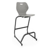 Intellect Wave Cafe Stool 30" | 3 Frame Colors Stools KI Frame Color Black Plastic Color Warm Grey 