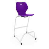 Intellect Wave Cafe Stool 30" | 3 Frame Colors Stools KI Frame Color Cottonwood Plastic Color Mardi Gras 