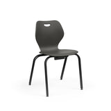 Intellect Wave Four-Leg 18" Classroom Chairs KI Frame Color Black Plastic Color Flannel 