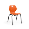 Intellect Wave Four-Leg 18" Classroom Chairs KI Frame Color Black Plastic Color Nemo 