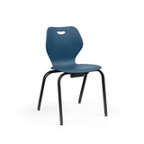 Intellect Wave Four-Leg 18" Classroom Chairs KI Frame Color Black Plastic Color Sky Blue 